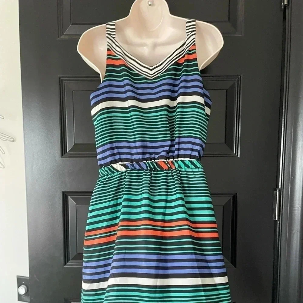 Merona Dress multi color Stripes- Small - Picture 2 of 3
